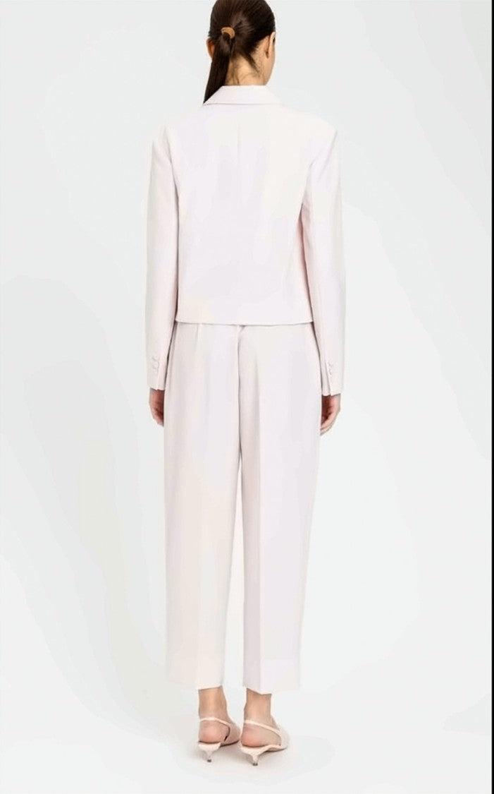 Twin-Set Cropped Soft Fit Pleated Trousers