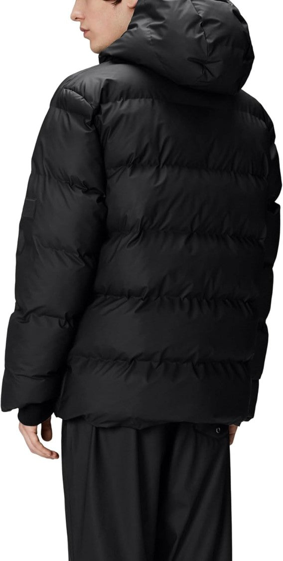 Rains Boxy Black Puffer Jacket