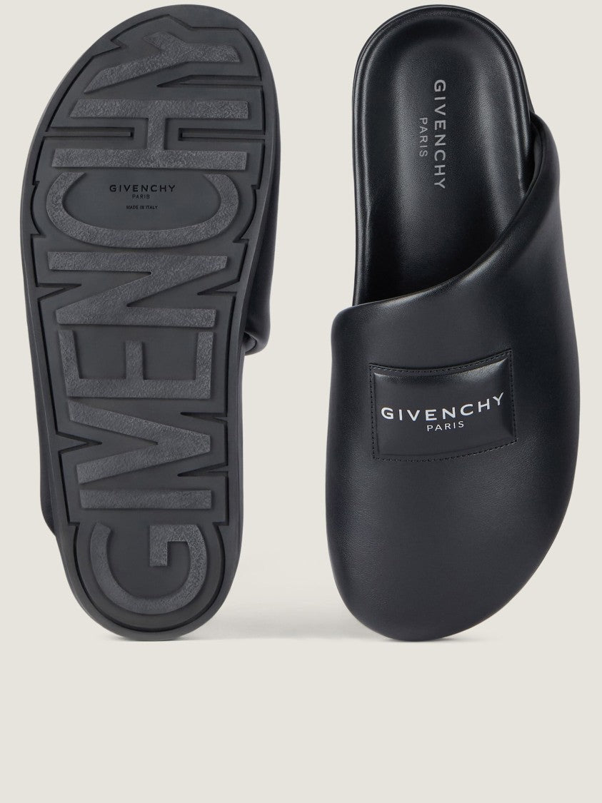 Givenchy Puffy Black Lamb Skin Pointed Mules