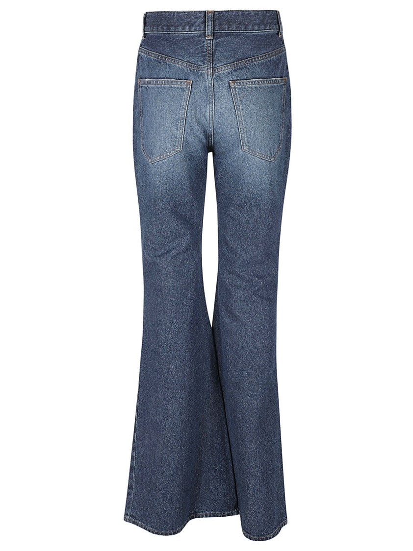 Chloé High-Waisted Flared Jeans With Vintage Wash