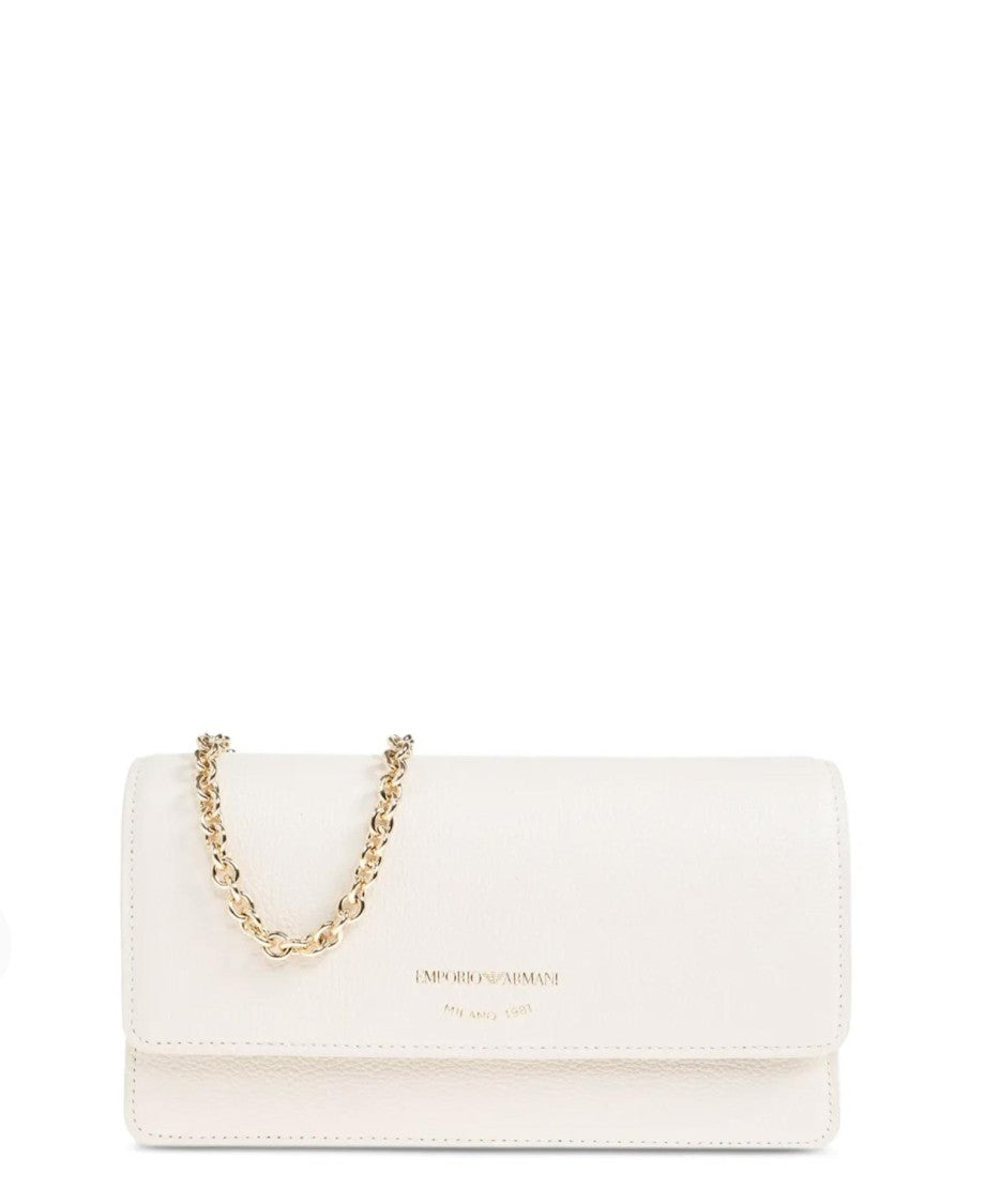 Emporio Armani Dug Grain Finish Chain Shoulder Bag