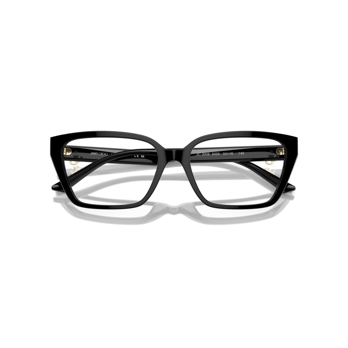 Jimmy Choo 0Jc3008 Rectangular Black Acetate Sunglasses