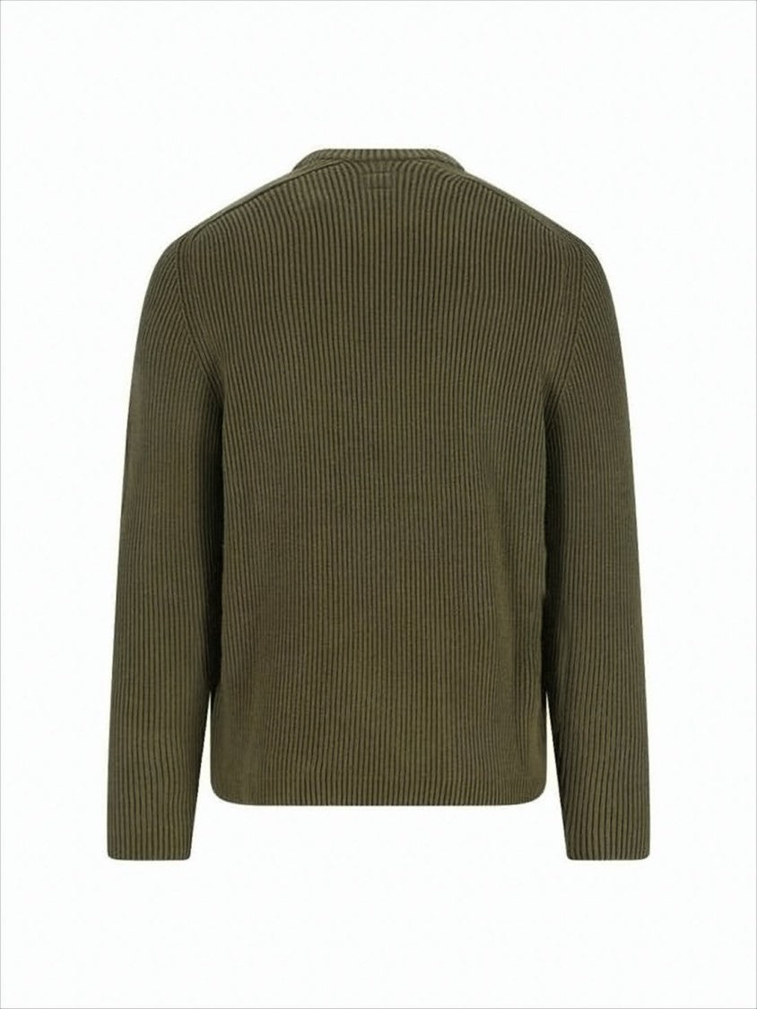 C.P. Company Chunky Ribbed Knit Sweater With Distinctive Patch Pocket
