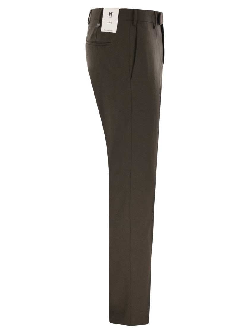 Pt Torino Dieci - Stretch Virgin Wool Trousers
