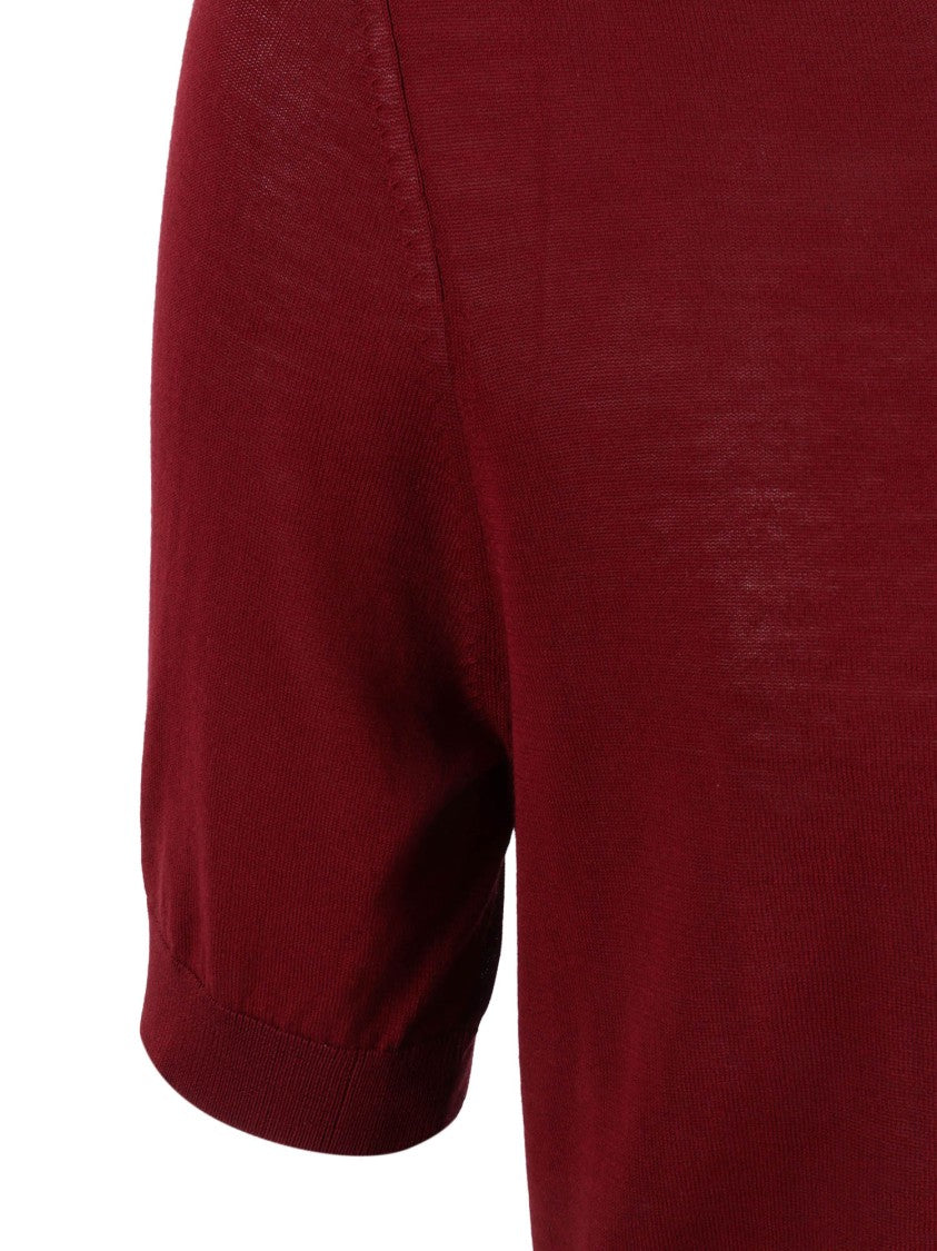 Ballantyne Red Cotton Short Sleeve Pullover