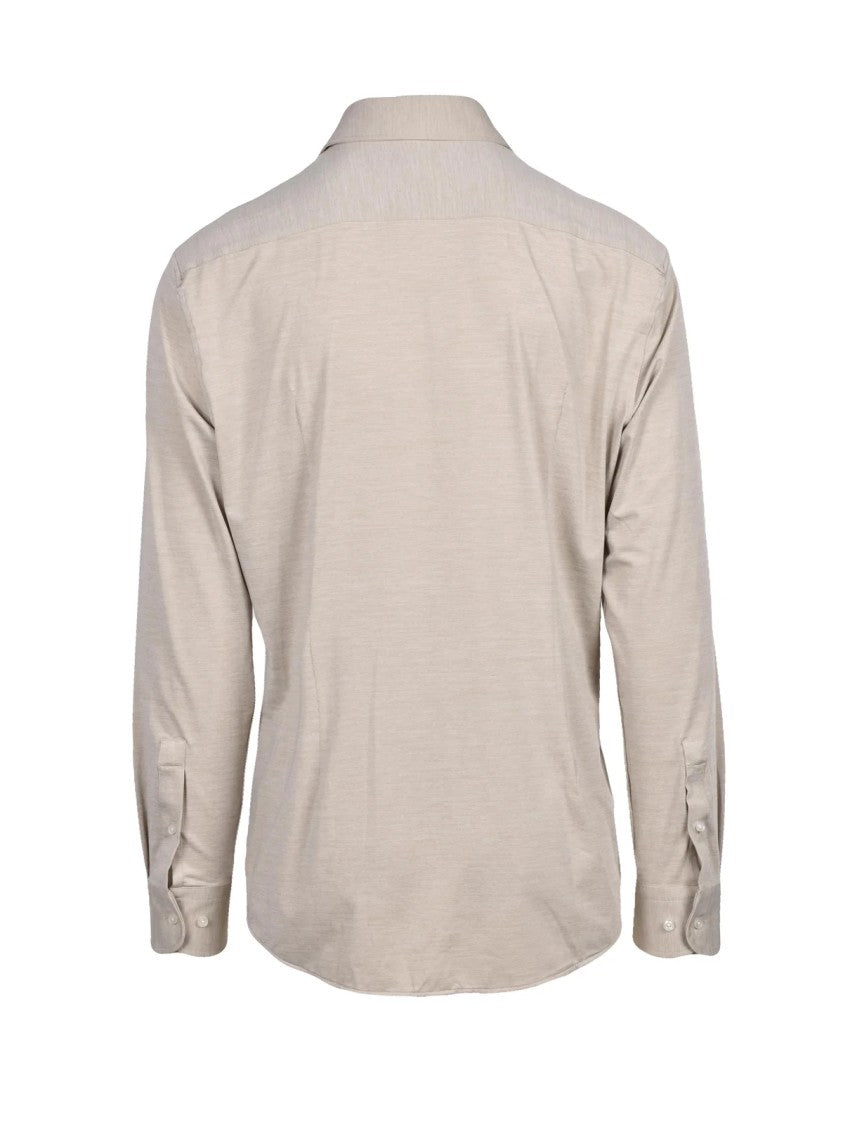 Boss Beige Slim-Fit Technical Shirt