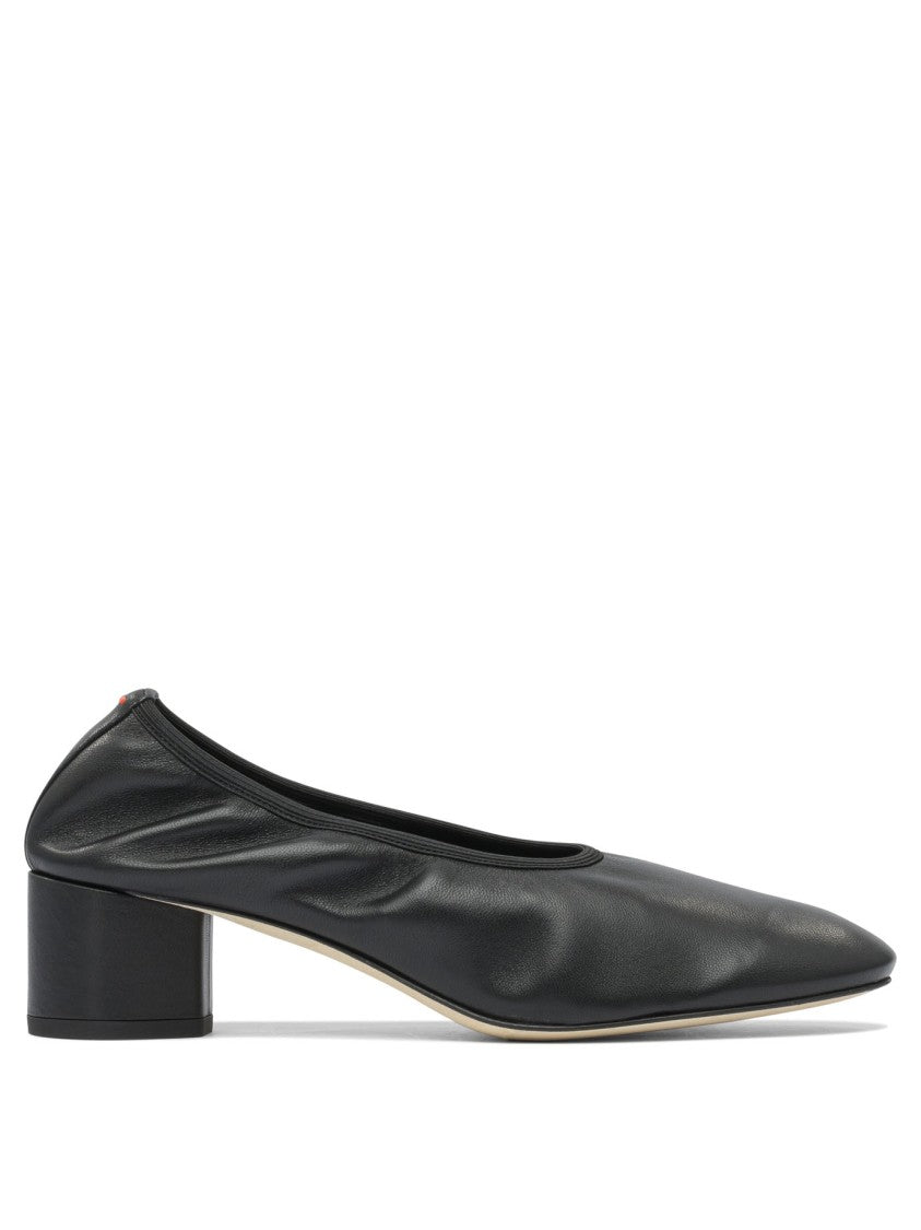Aeydē Pointed Toe Heeled Pumps With Ruched Upper