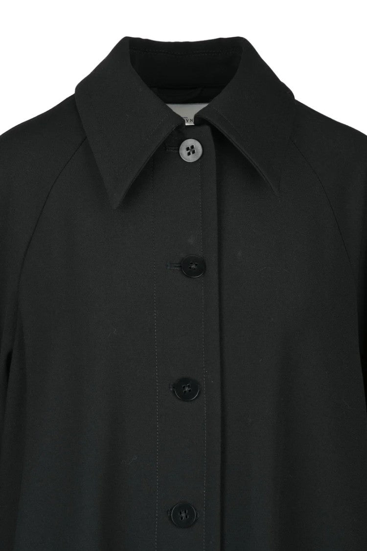 Ballantyne Long Coat Virgin Wool - Black