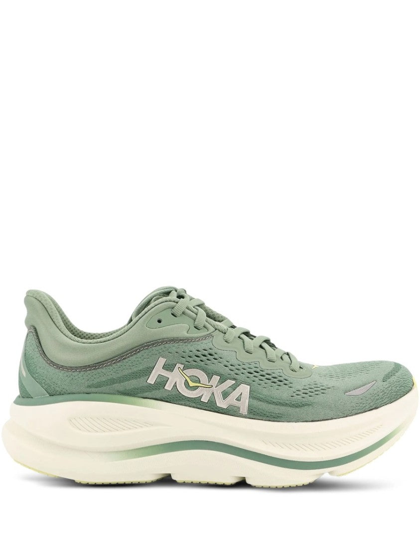 Hoka Green Bondi 9 Mesh Sneakers