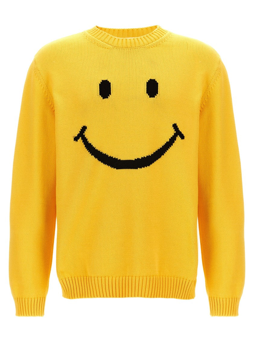Moschino Crewneck Sweater With 'Smiley' Intarsia Design