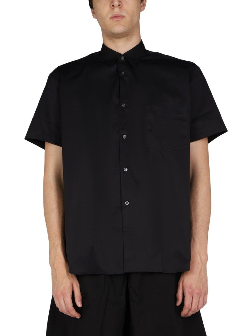 Comme Des Garçons Boxy Fit Black Cotton Shirt