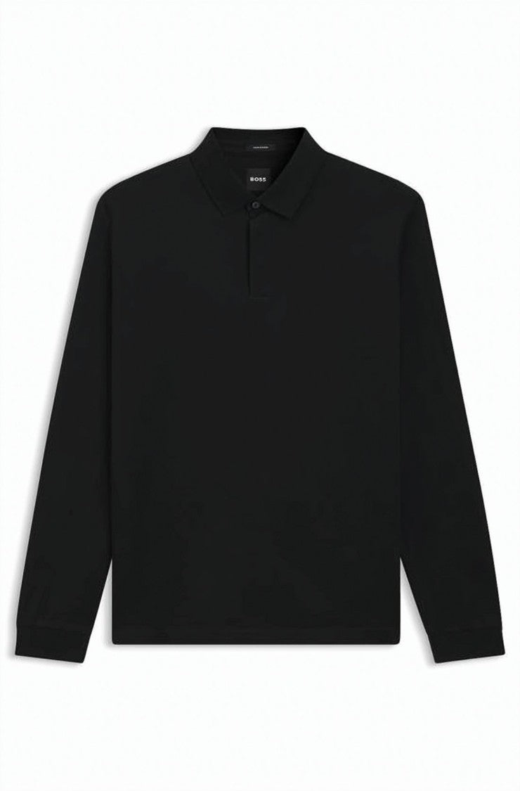 Hugo Boss Long-Sleeved Polo Shirt With Classic Collar