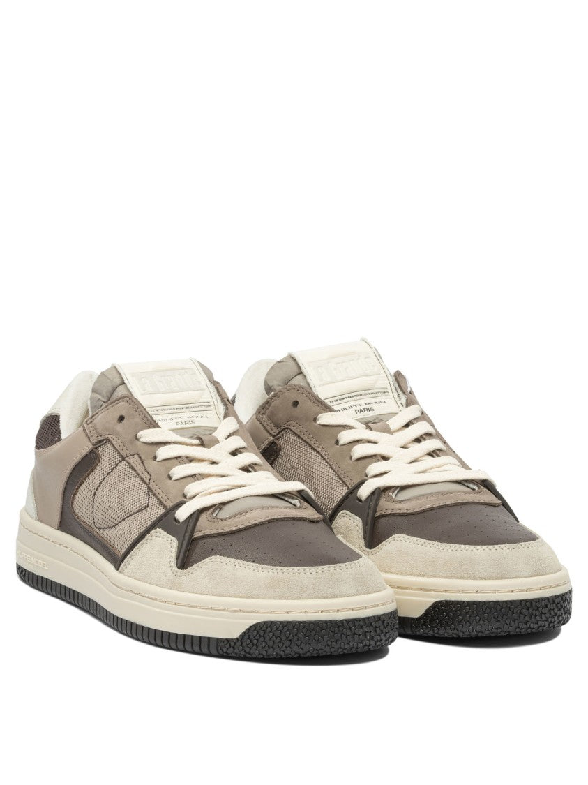 Philippe Model Paris Slip-On Low-Top Sneakers With Textured Leather Panels