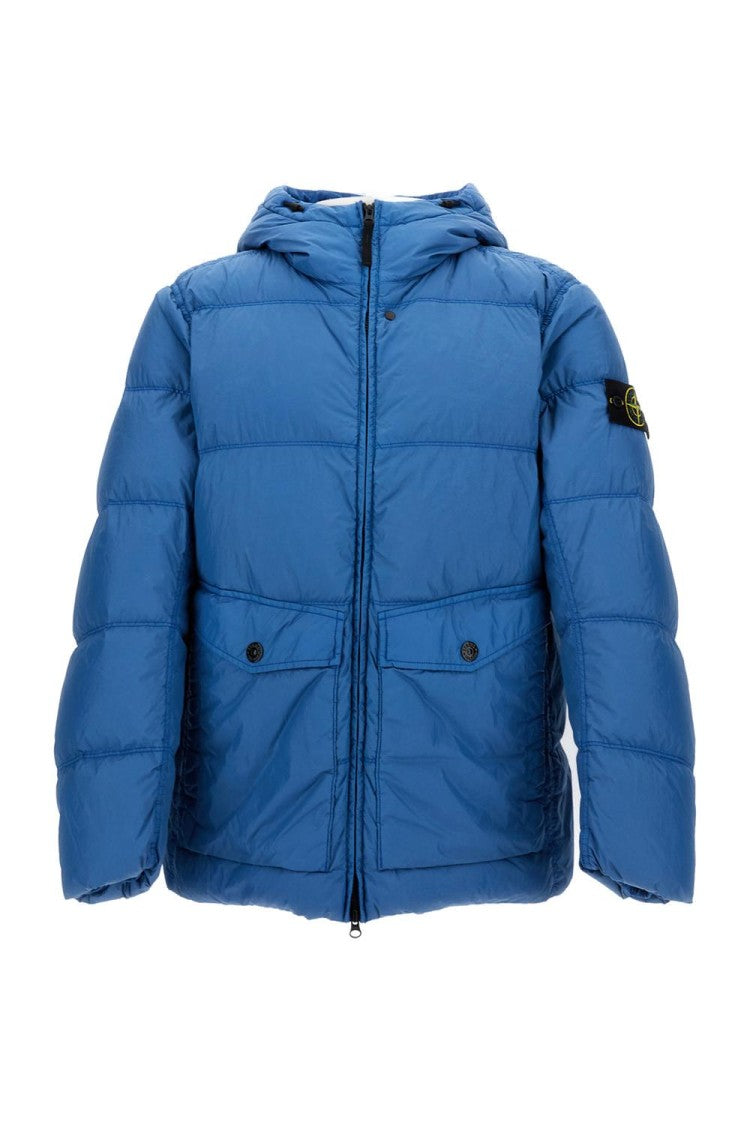 Stone Island Light Blue Oversized Down Jacket