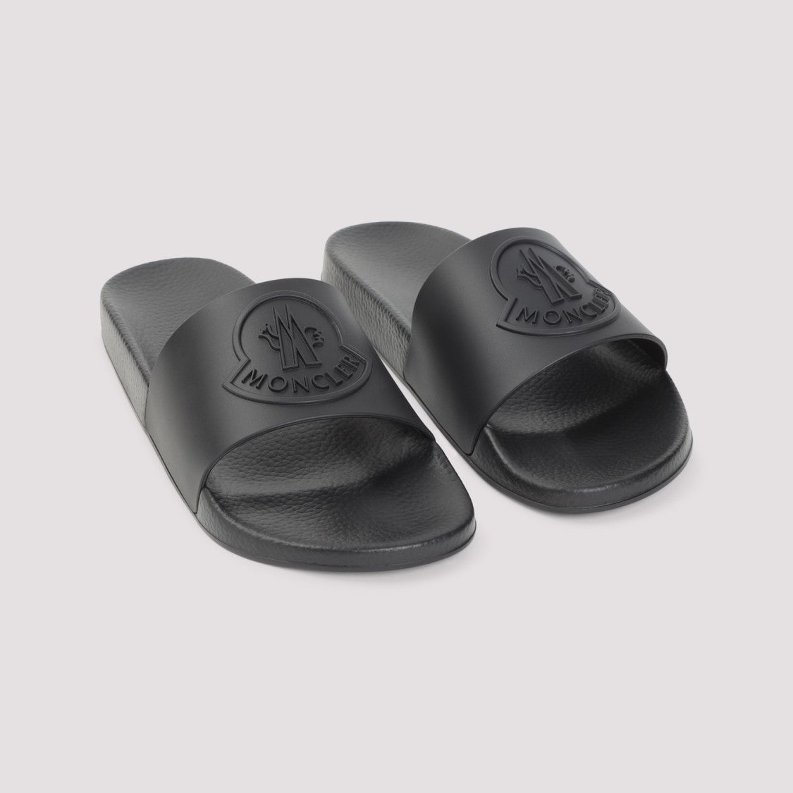 Moncler Elevated Black Slide Sandals