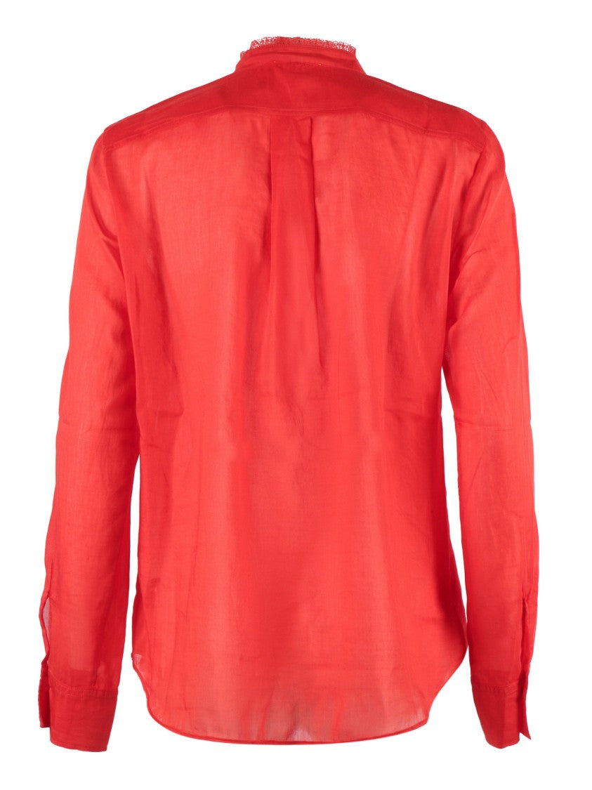 Forte Forte Semi Sheer Cotton Silk Lace Blouse