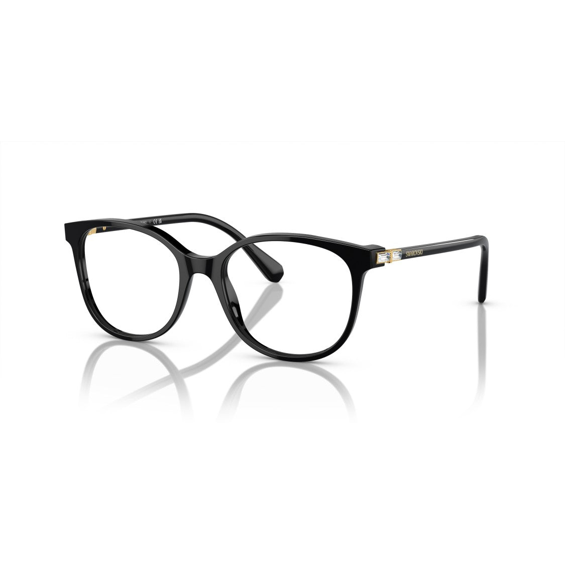 Swarovski 0Sk2002 Rounded Square Frame Eyeglasses With Gold Accents