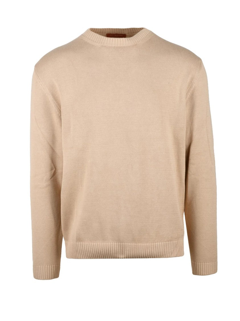 Daniele Fiesoli Beige Relaxed Cotton Pullover