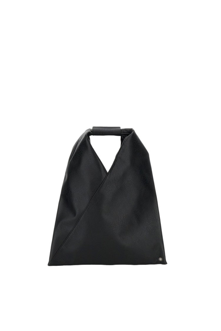 Mm6 By Maison Margiela Triangular-Shaped Black Shoulder Bag With Reinforced Handle