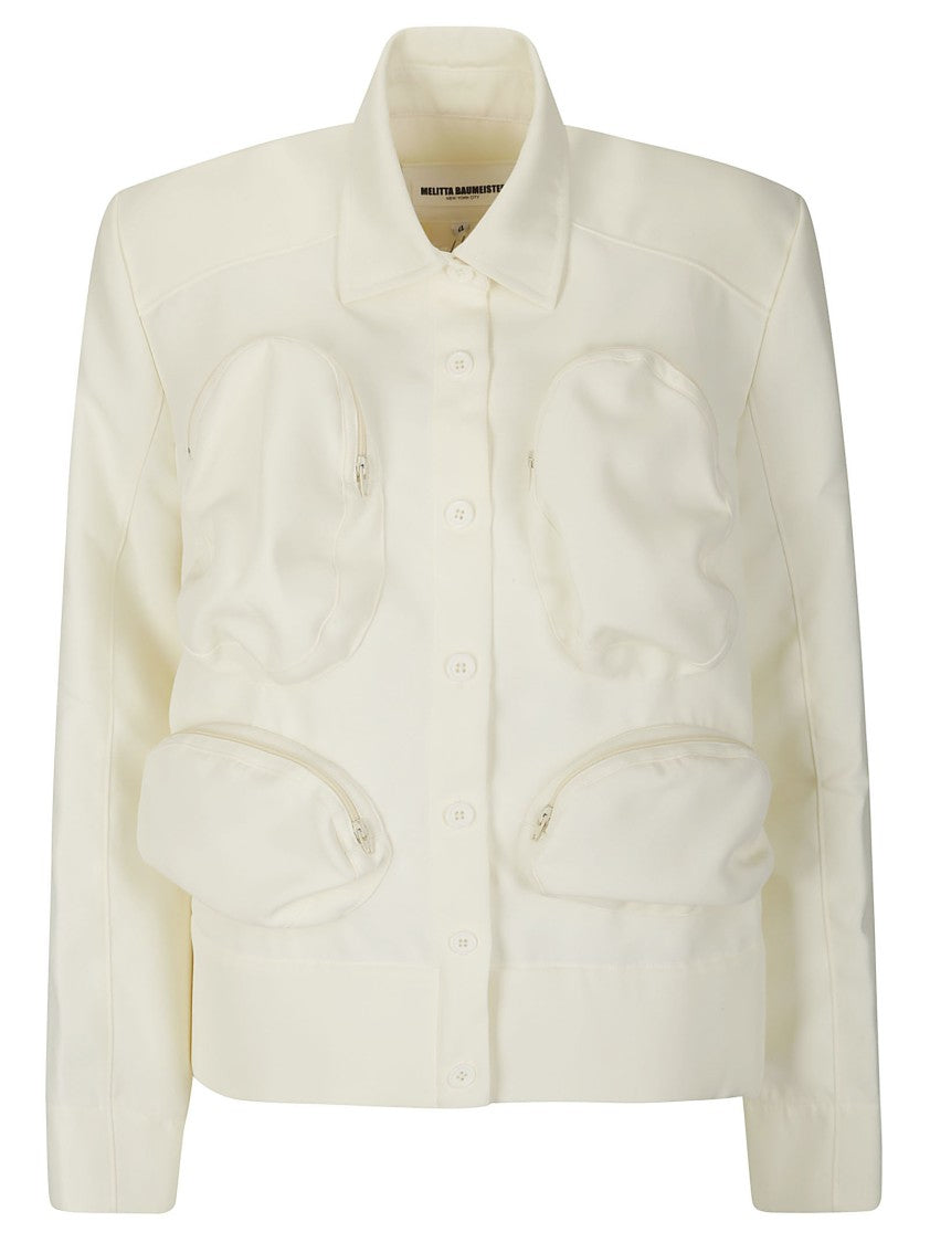 Melitta Baumeister White Button Closure Jacket