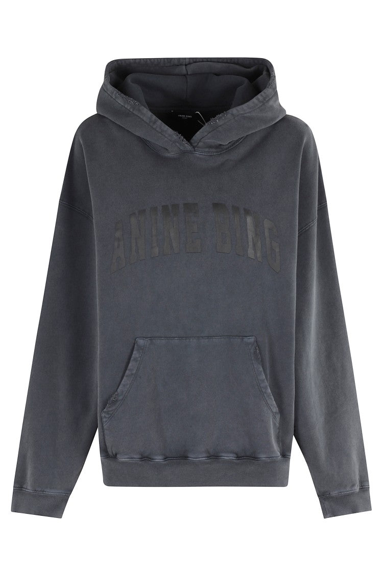 Anine Bing Washed Black Harvey Sweatshirt