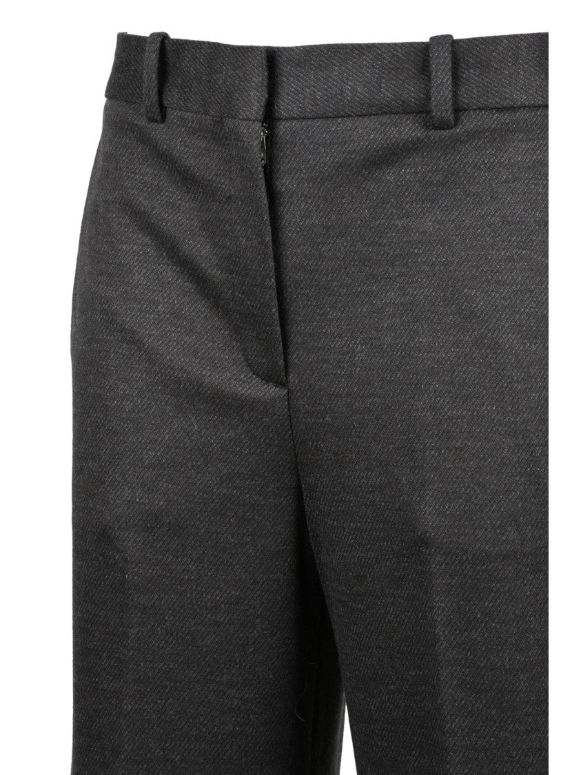 Circolo 1901 Straight-Leg Virgin Wool Trousers With Tailored Fit