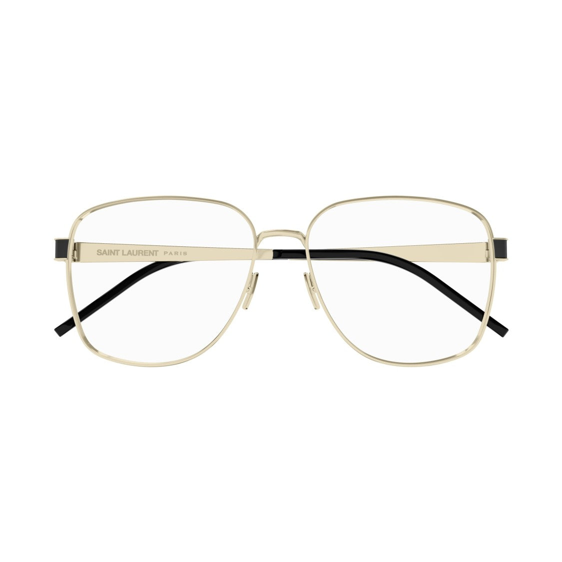 Saint Laurent Square Shaped Gold-Toned Metal Frame Sunglasses