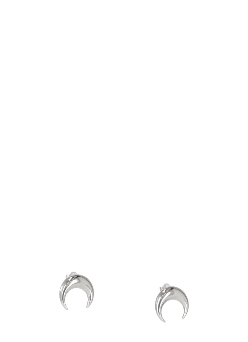 Marine Serre Crescent Moon Design Silver Earrings With Butterfly Fastening