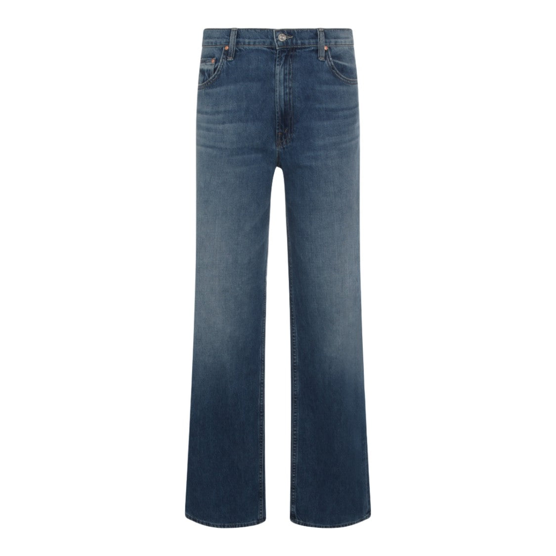 Mother Mid-Rise Straight-Leg Denim Jeans With Subtle Fading