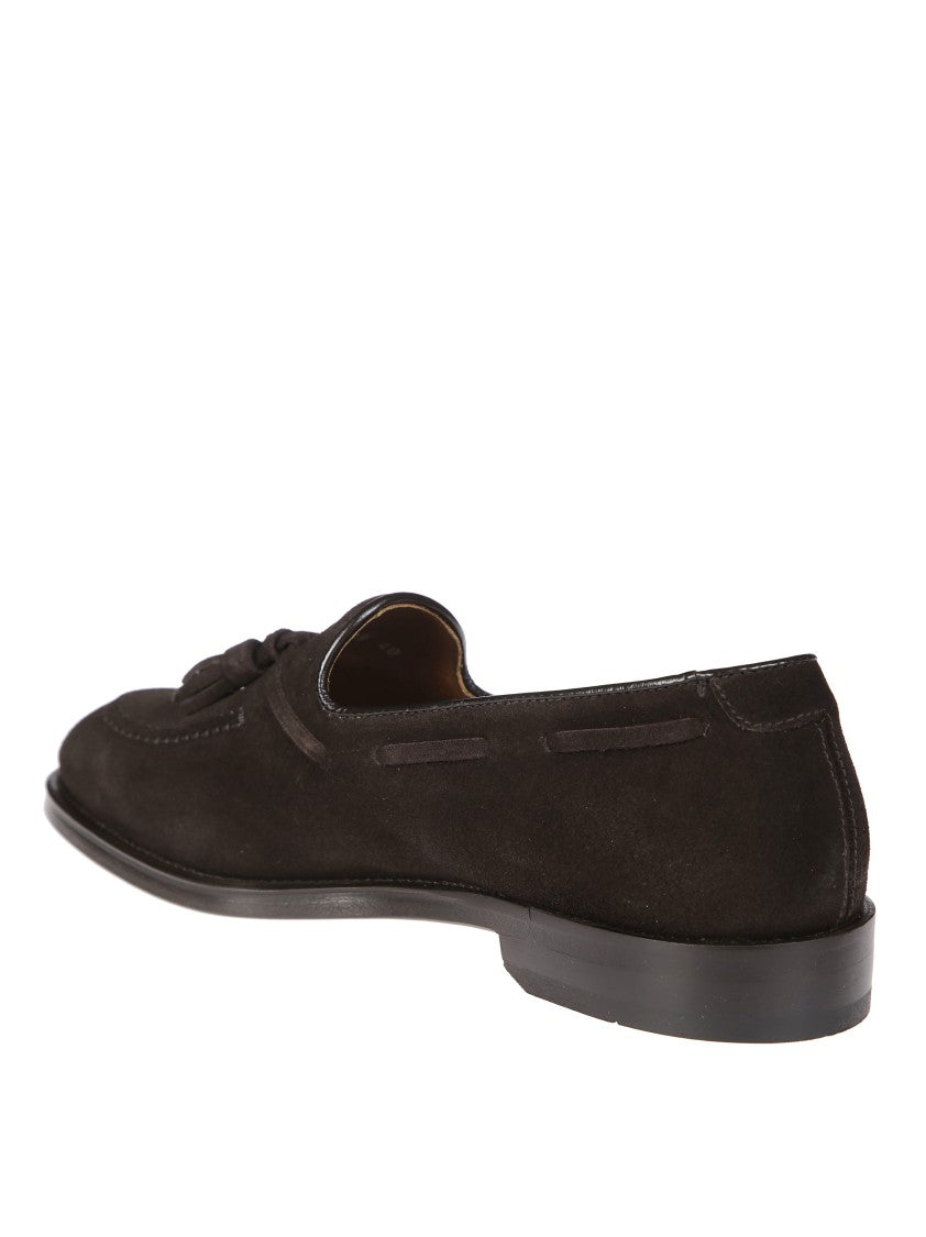 Doucal's Brown Suede Tassel Loafer