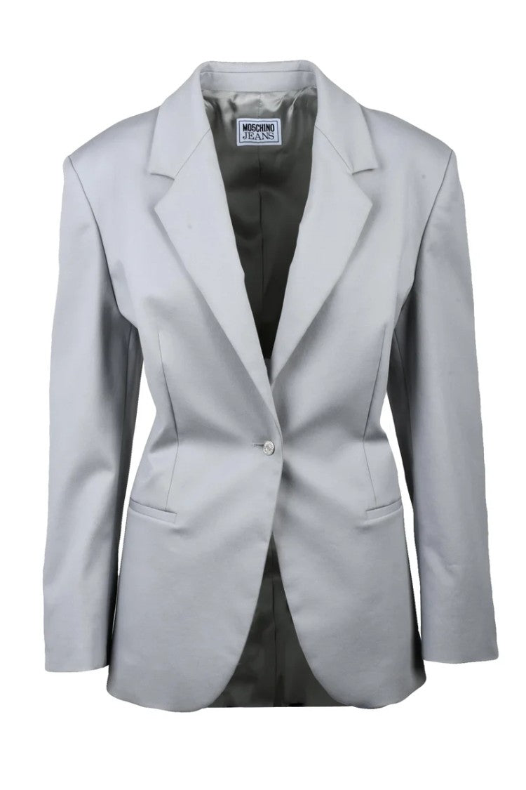 Mo5ch1no Jeans Fitted Jacket Buttons - Grey