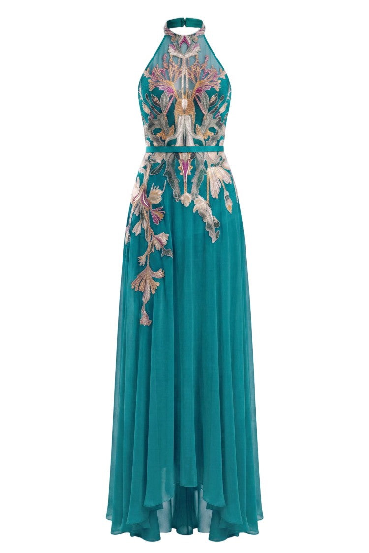 Saiid Kobeisy Embroidered Georgette Dress