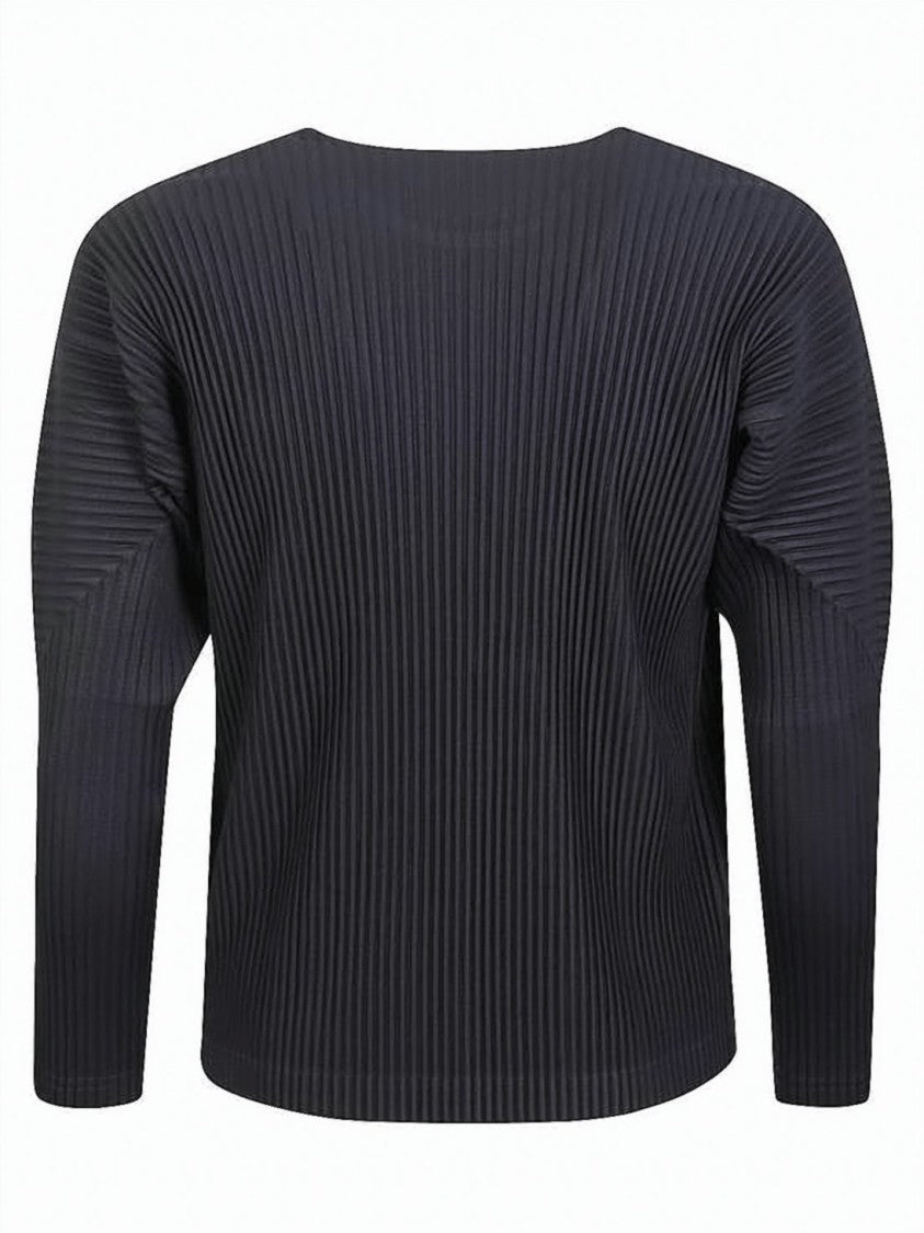 Homme Plissé Issey Miyake Pleated Long-Sleeve Top With Structured Silhouette