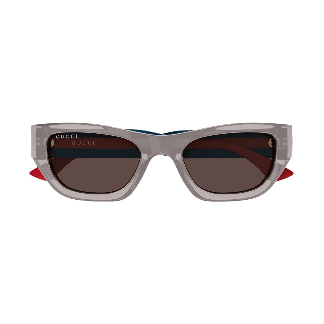 Gucci Gg2116s Translucent Grey Rectangular Sunglasses