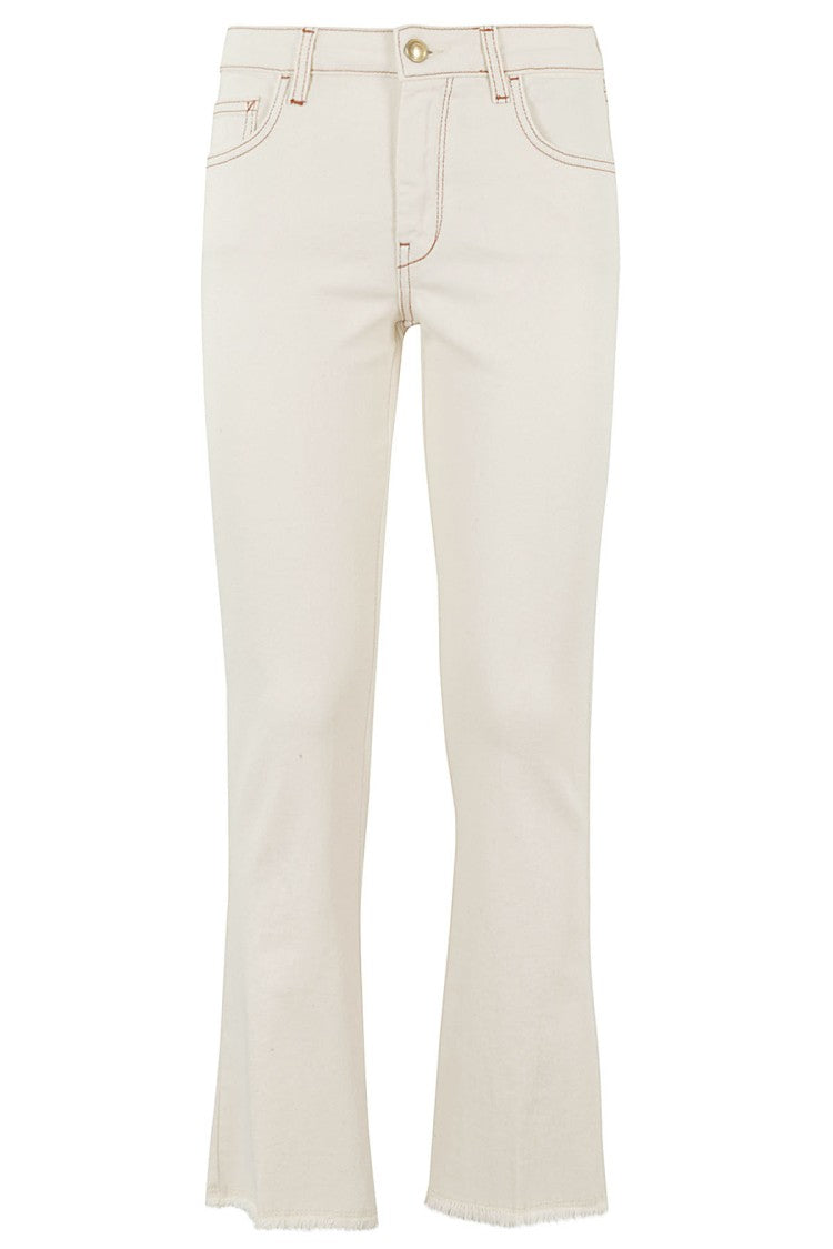 Fay Cropped Flare Denim Pants
