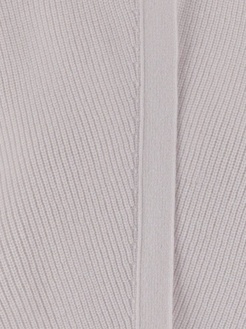 Sa Su Phi Beige Cropped Balloon Sleeve Cashmere Sweater