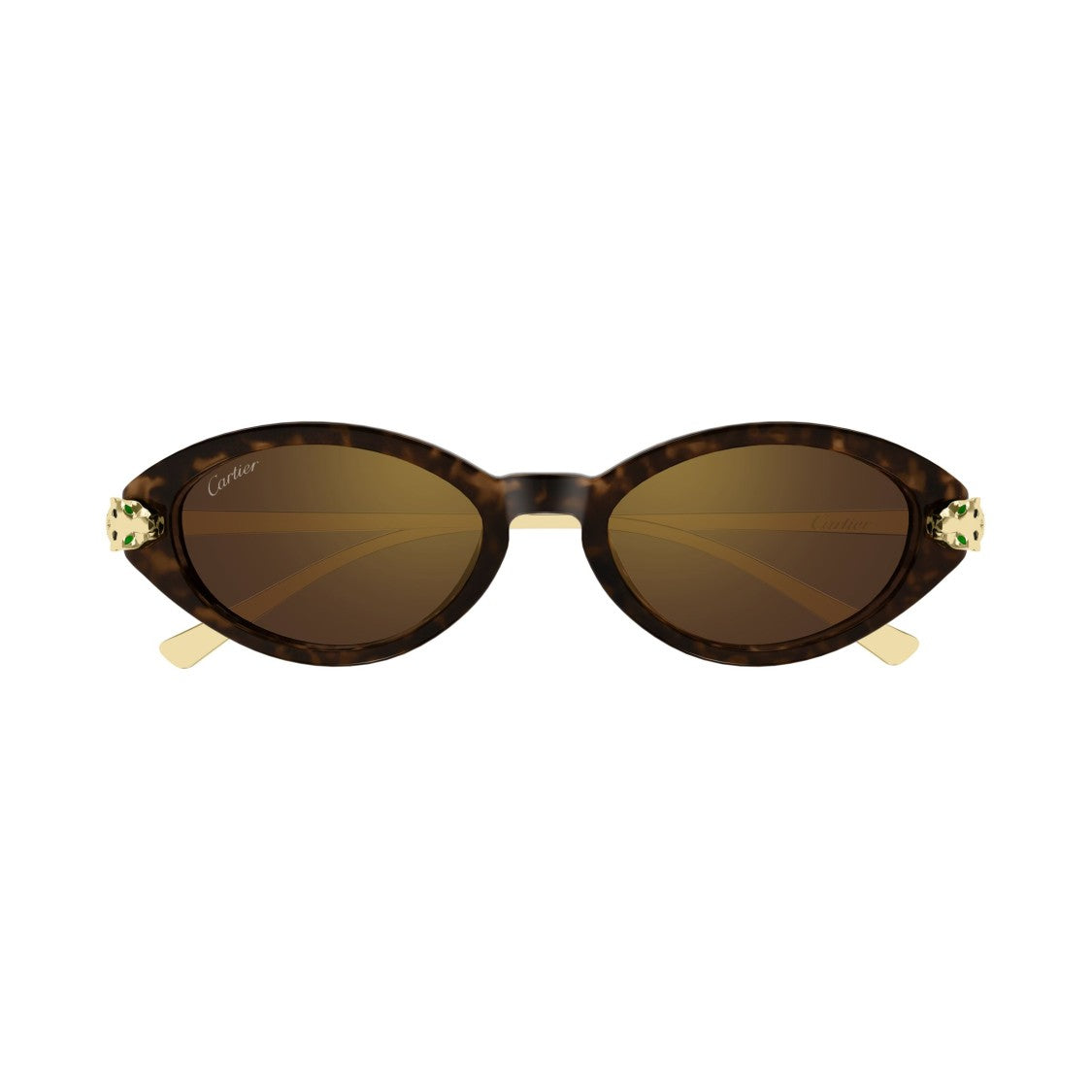 Cartier Ct0634s Tortoiseshell Oval Sunglasses
