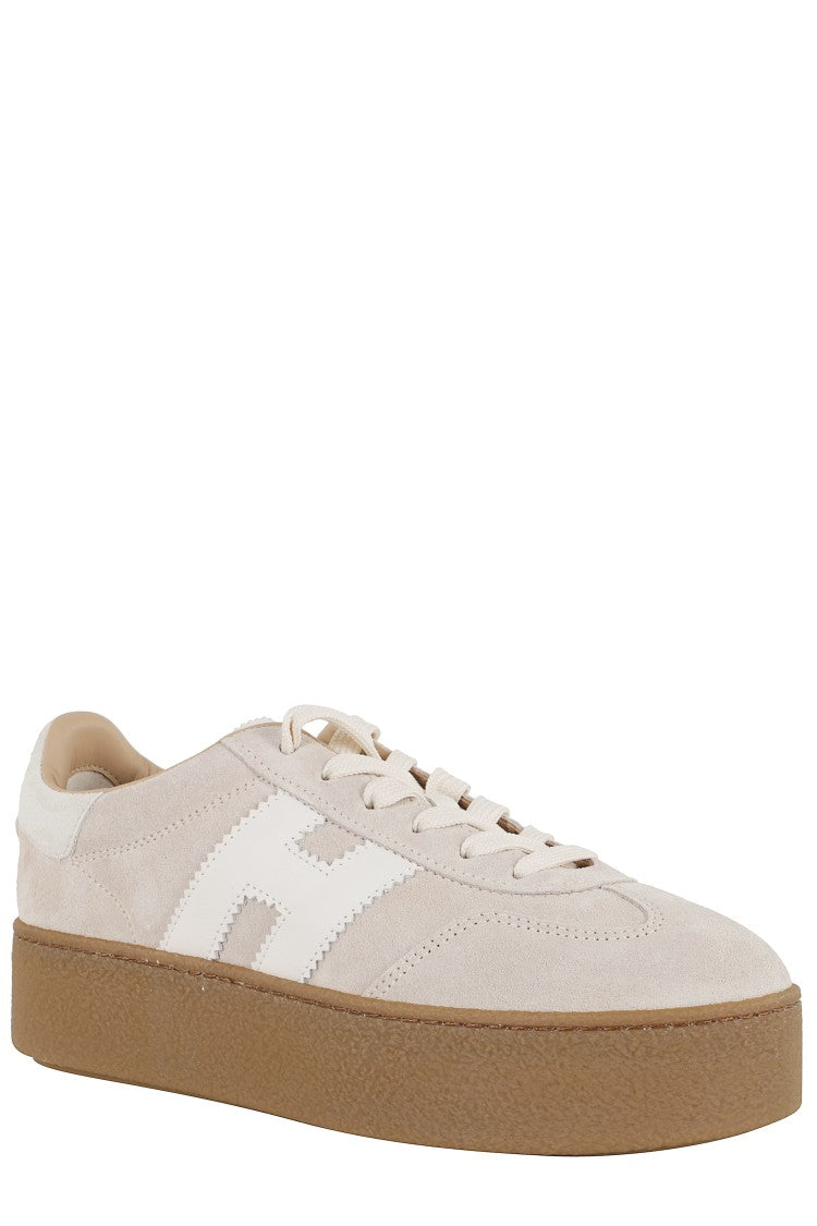 Hogan Platform Sneakers With Suede Upper And Leather Logo