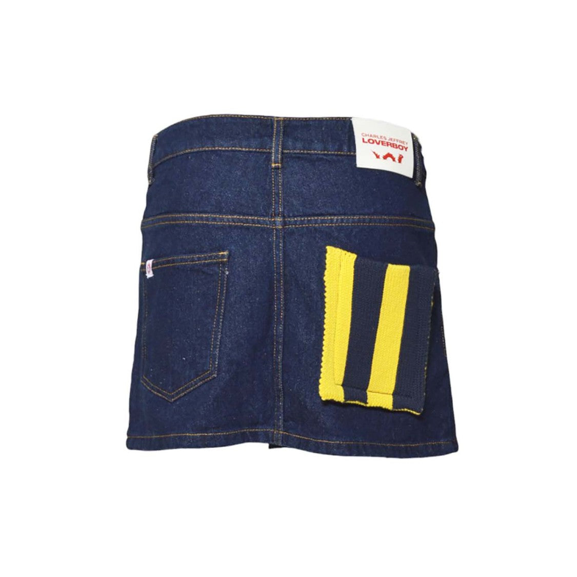 Charles Jeffrey Loverboy Mini Skirt In Blue Denim