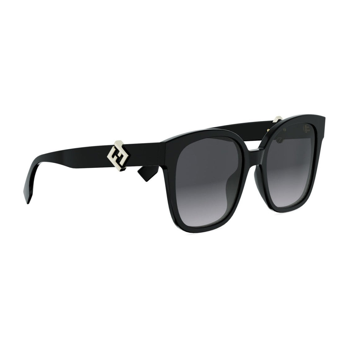 Fendi Black Ff Diamonds Acetate Cat-Eye Sunglasses