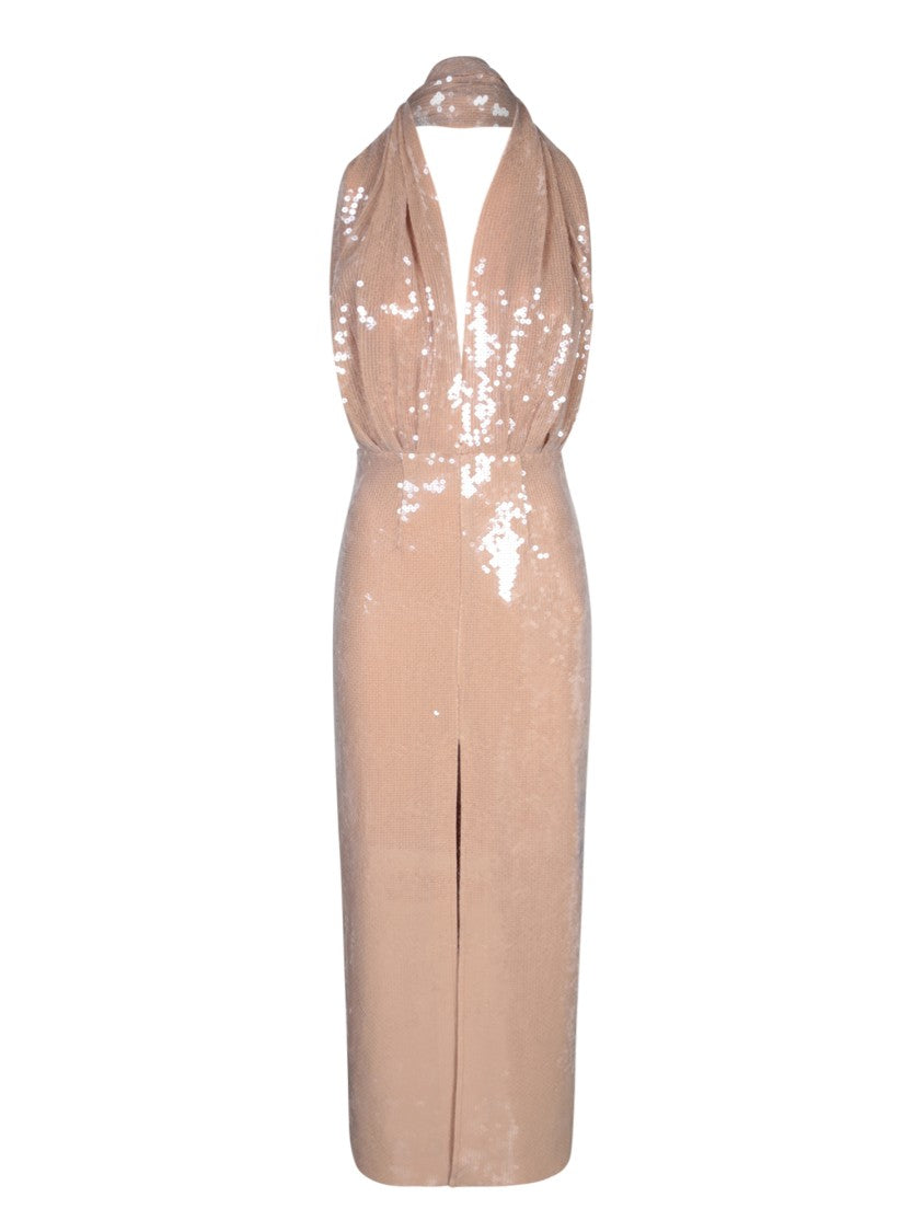 16Arlington Metallic Evening Dress With Draped Bodice