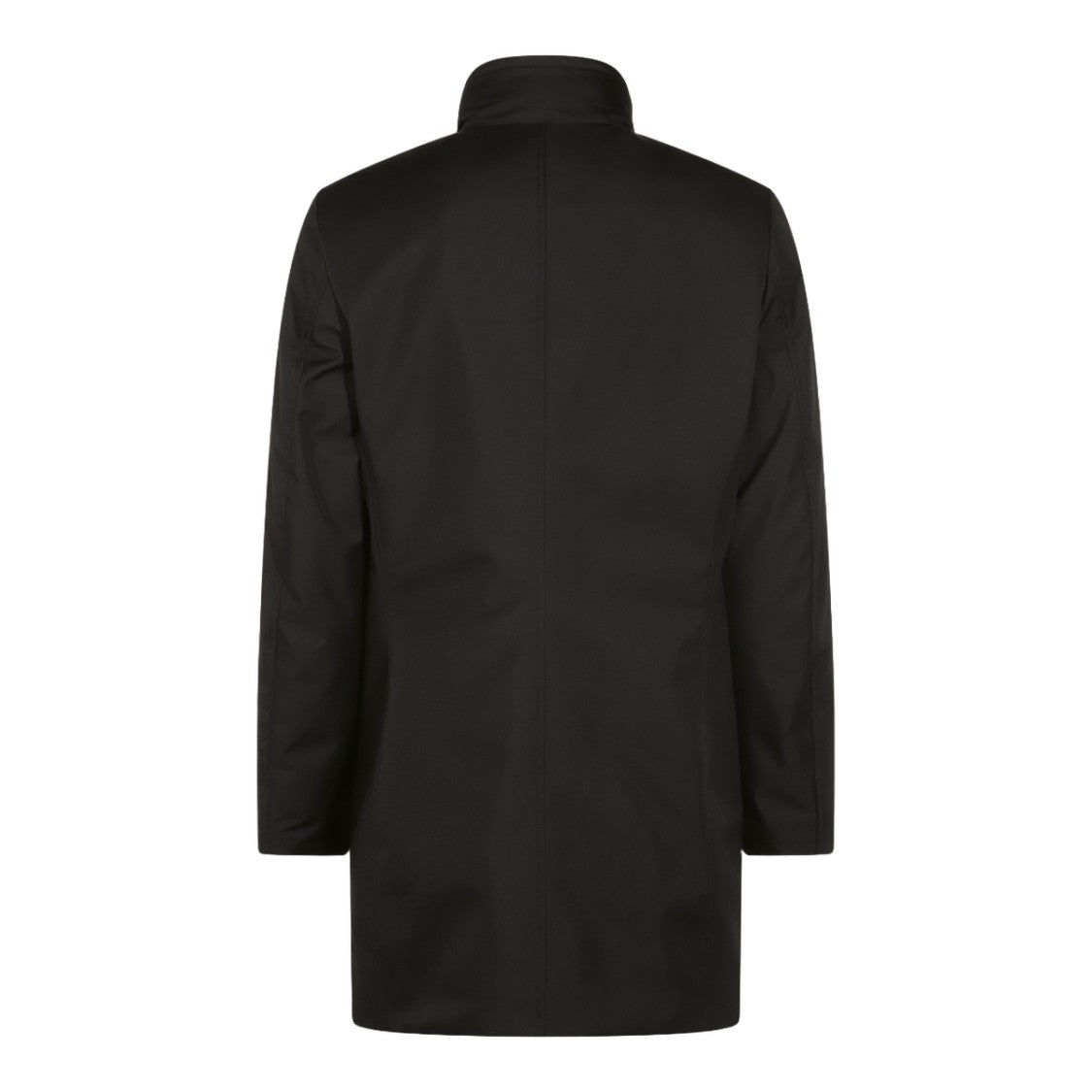 Moorer Tailored Black Coat With High Collar
