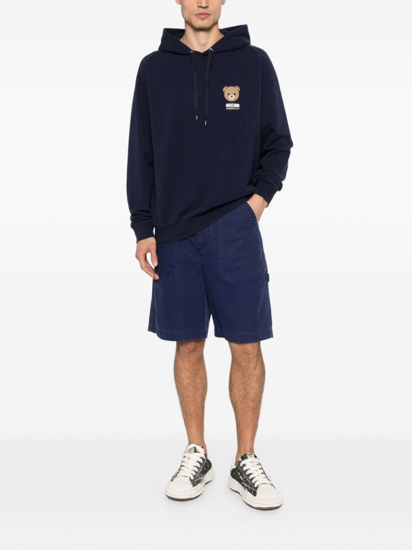 Moschino Silk And Nylon V-Neck Knit Hoodies