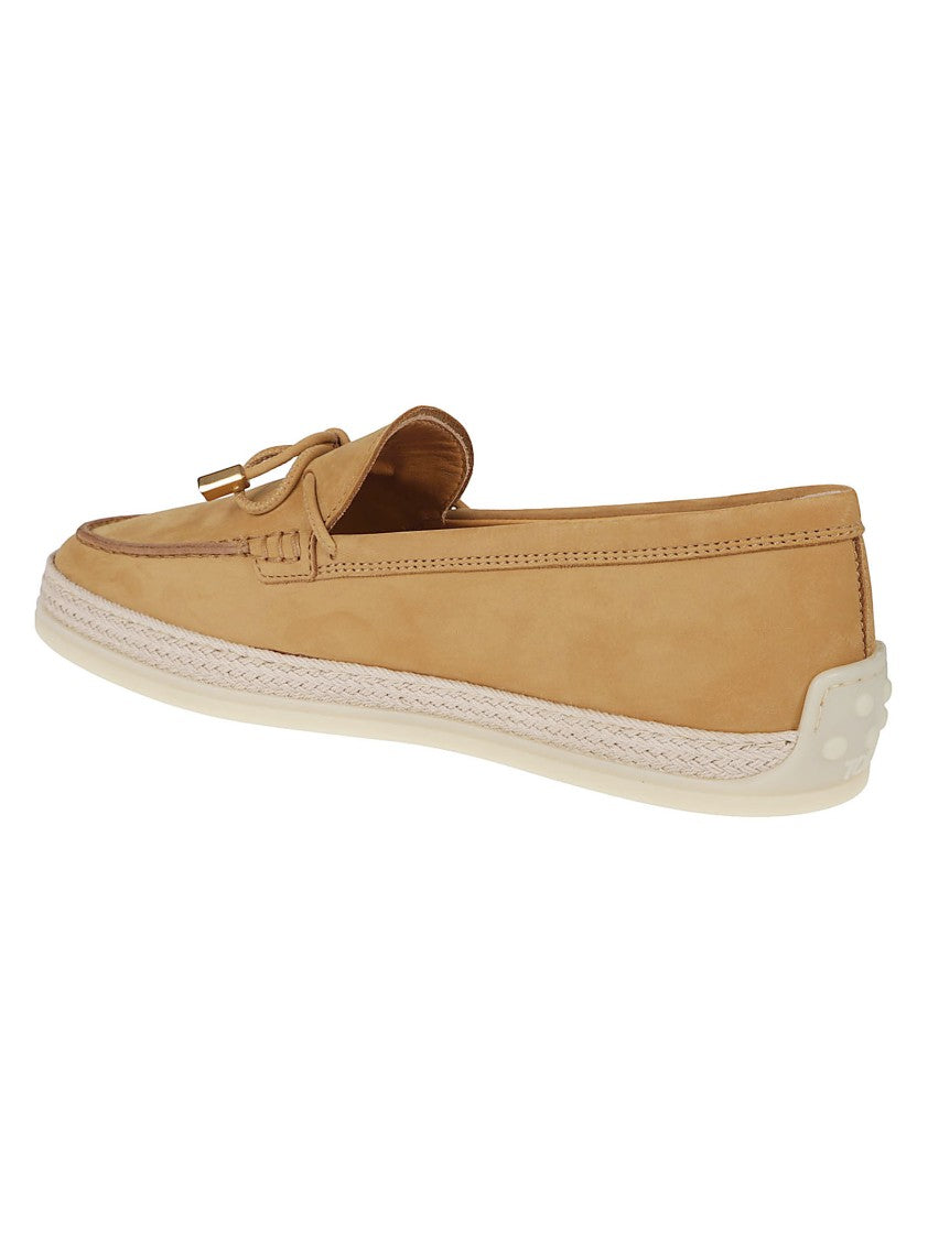 Tod's Moccasin-Style Flat Shoes In Soft Nubuck