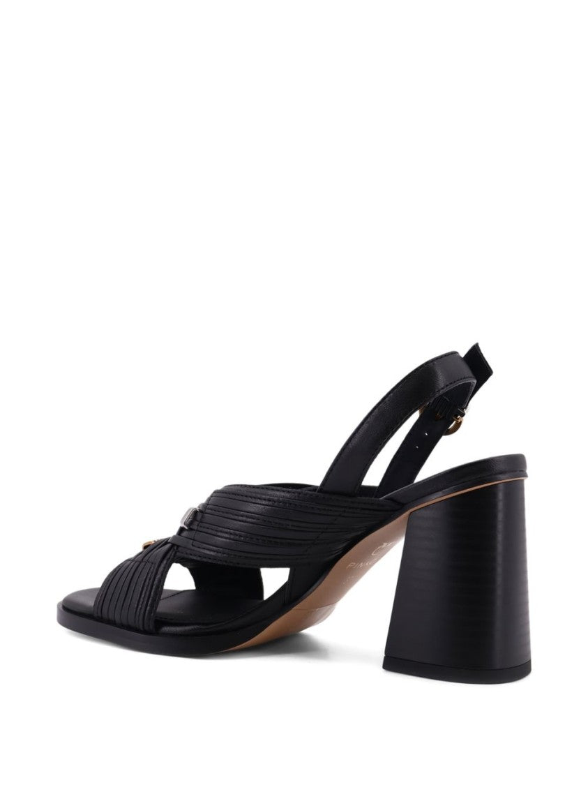 Pinko Open Toe Black Sandals
