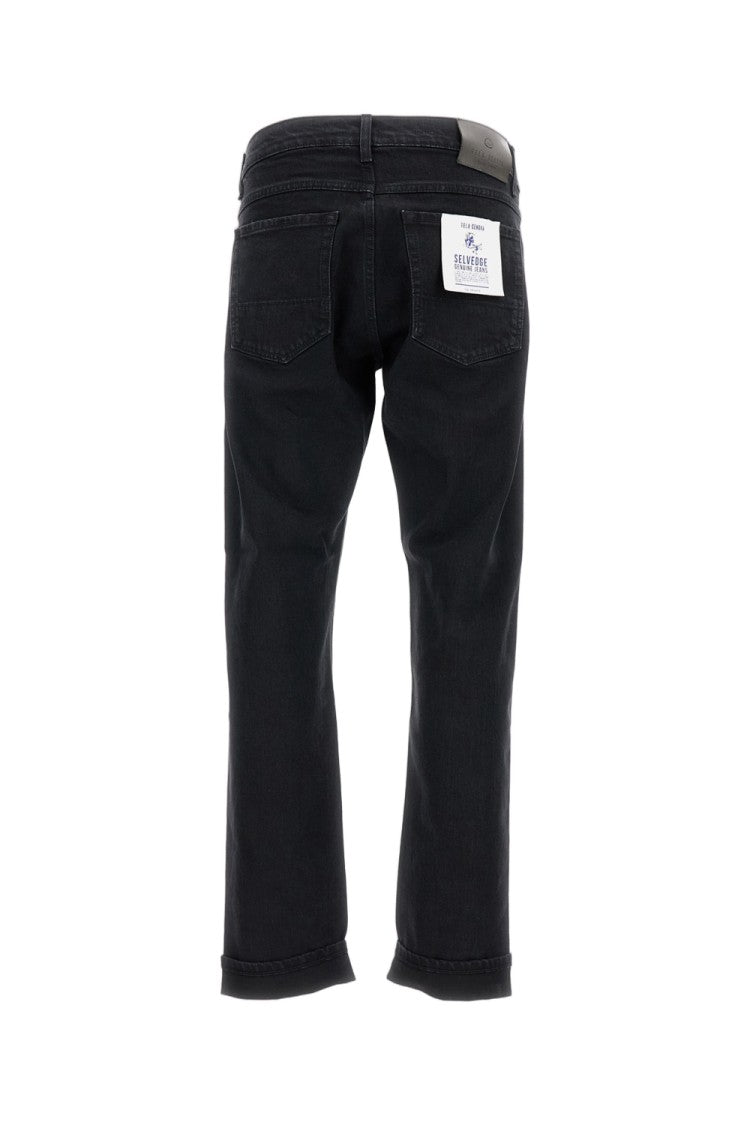 Tela Genova Tailored Black Trousers With Structured Waistband