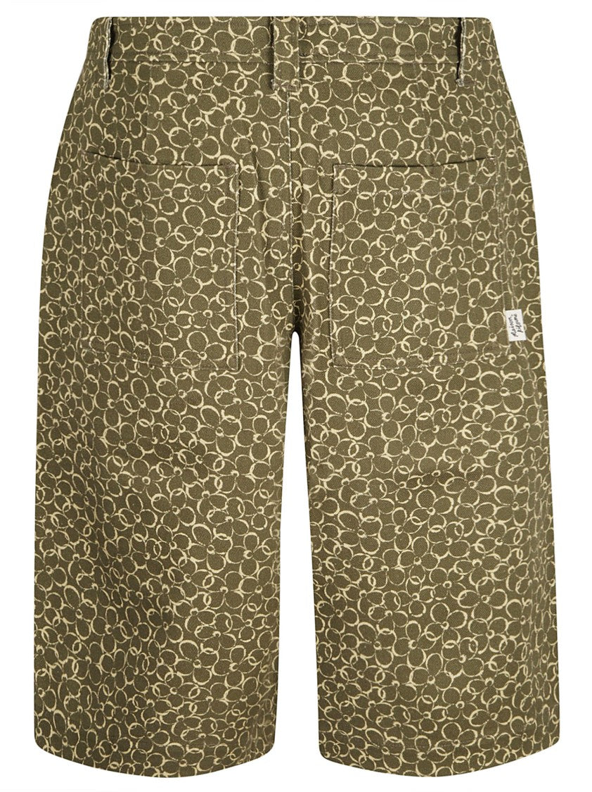 Maison Kitsuné Classic Cut Shorts With All-Over Circular Pattern