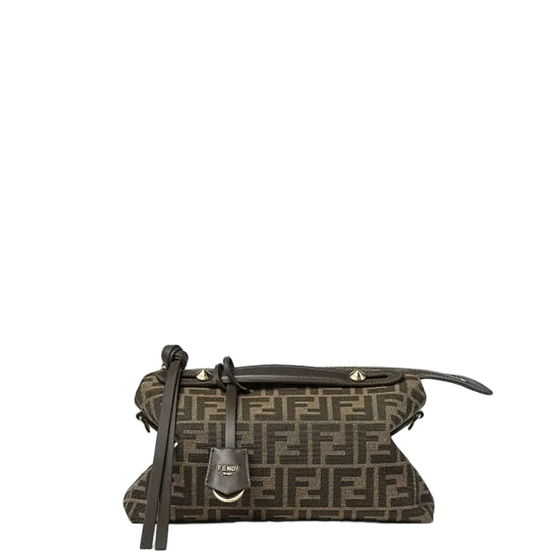 Fendi Rectangular Monogram Crossbody Bag With Gold-Tone Accents