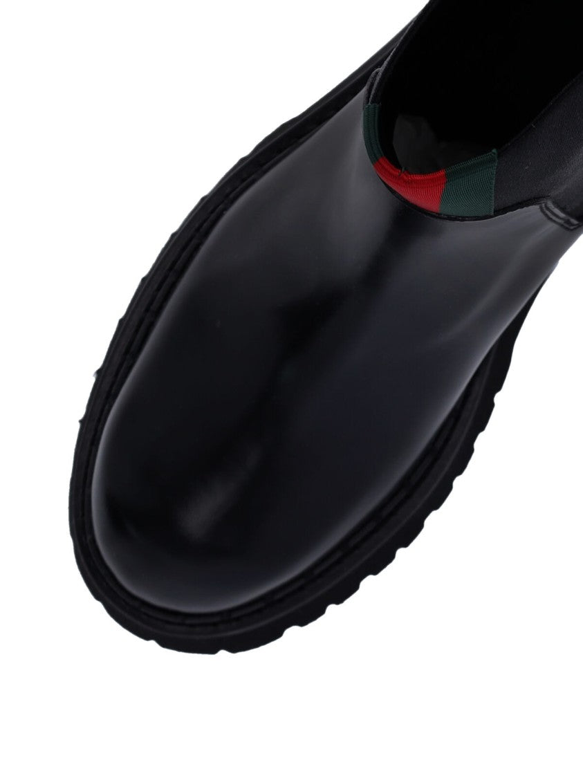 Gucci Web' Boots – Black