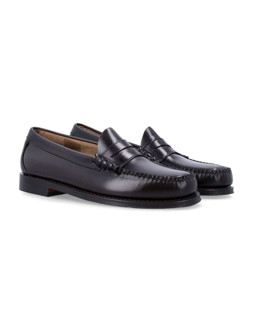 G.H. Bass Polished Leather Penny Loafers With Cushioning And Reinforced Welt